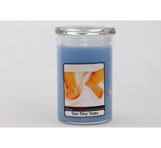 Ten Tiny Toes (Blue) Jar - Large (24oz)