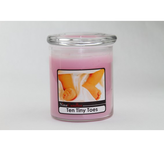 Ten Tiny Toes (Pink) Jar - Medium (15oz)